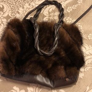 Genuine Mink Purse.
